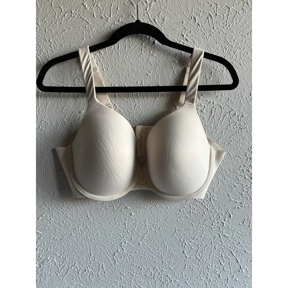 Cacique 38D Lightly Lined Full Coverage Underwire Bra Beige Nude 1142245